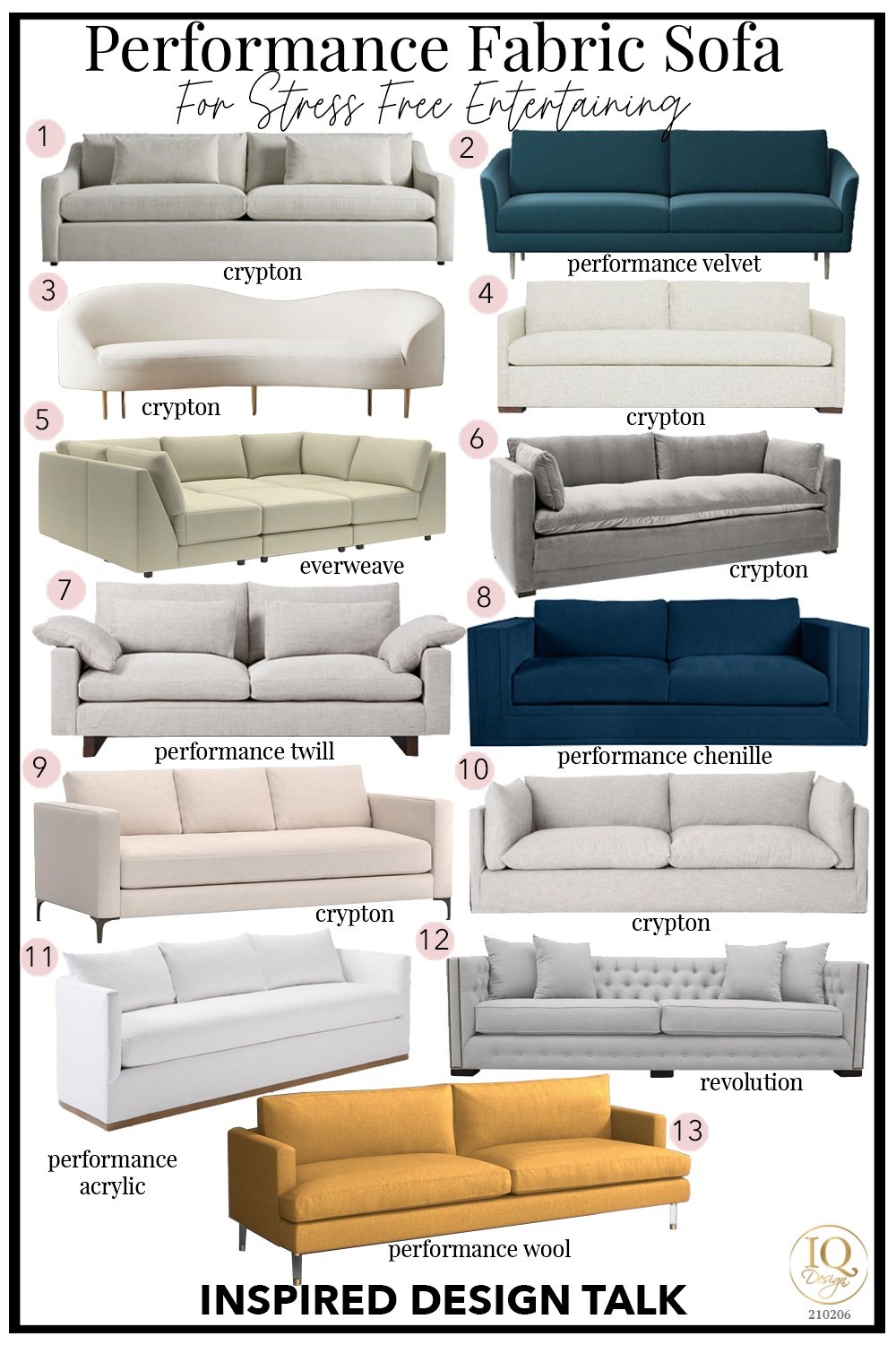 Best Performance Fabric Sofa 13 That Will Make You Want To Entertain • Inspired Design Talk