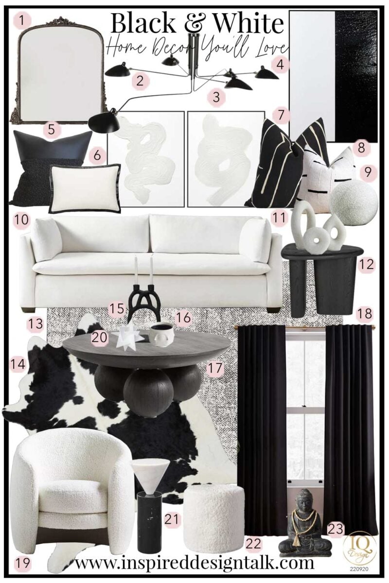 Black And White Home Decor (Shop The Look) Design Inspiration