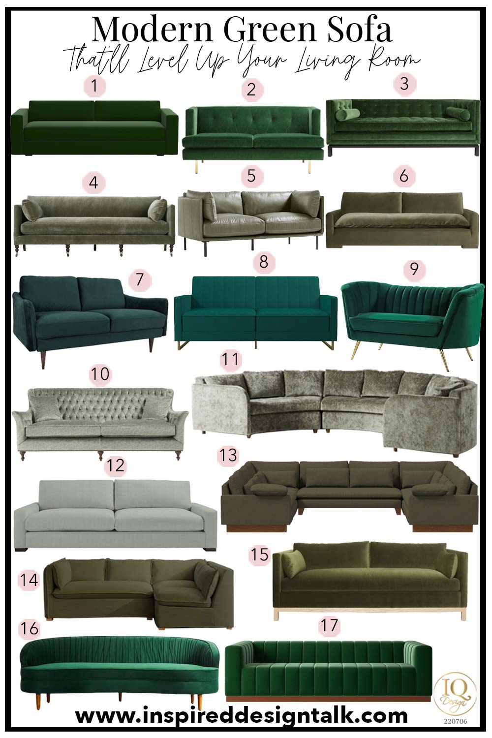 17 Green Sofa Living Room Ideas You Can Shop Online • Inspired Design Talk
