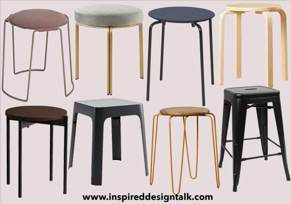 Stacking discount counter stools