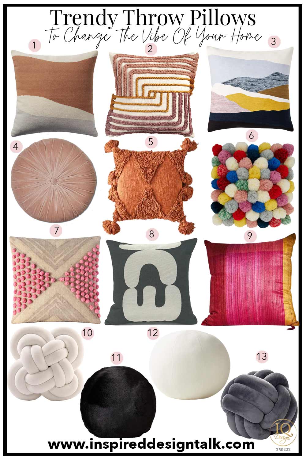 13 Trendy Throw Pillows For Any Room In Your Home