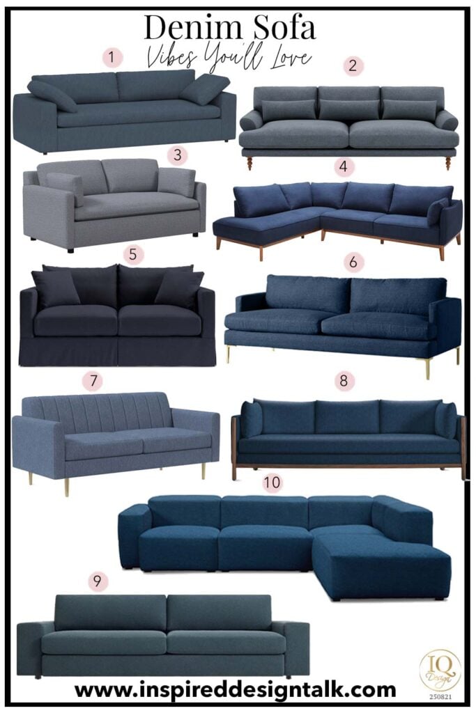 denim sofa collage