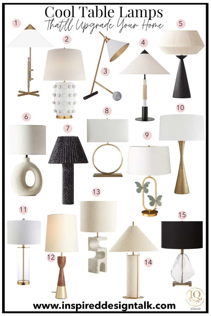 cool table lamps collage