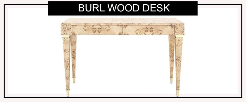 burl wood desk