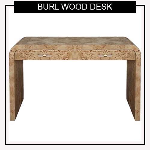 burl wood desk