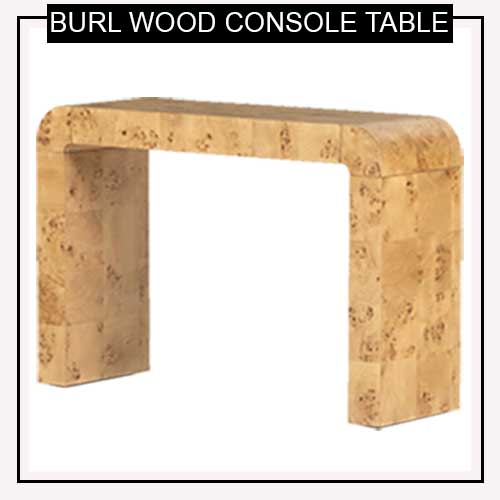 waterfall edge console table
