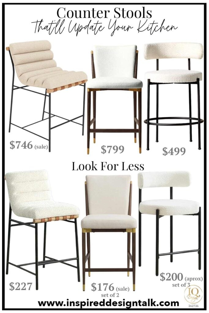 counter stools collage