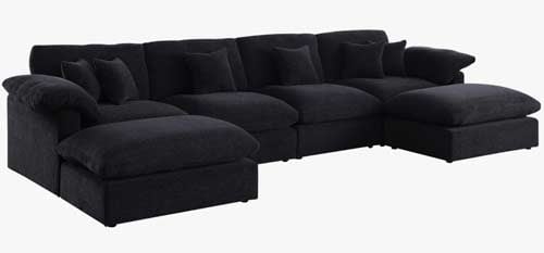 black modular sectional