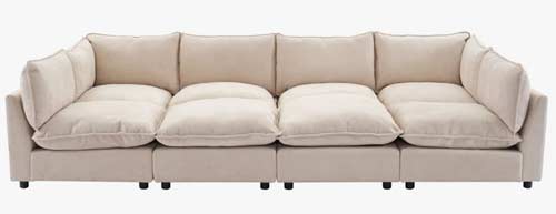 cream modular sectional