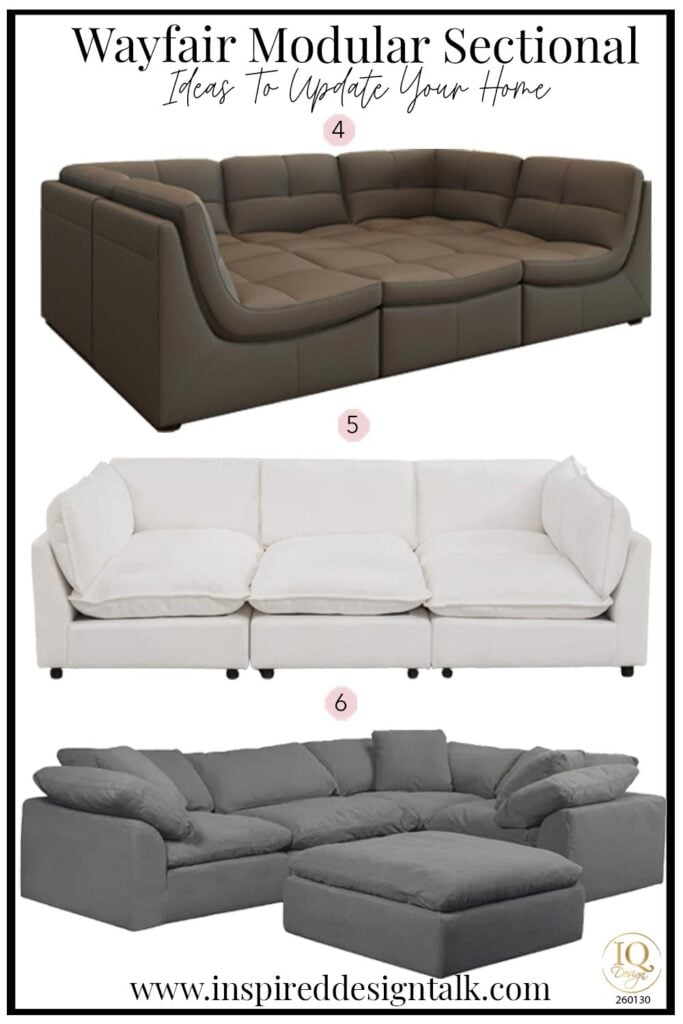 sectional sofa collage