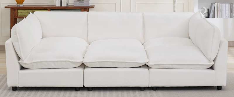 white modular sectional