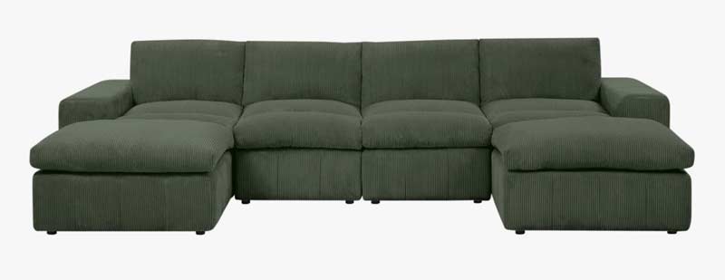 green modular sectional