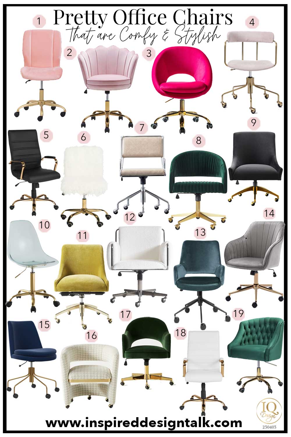 19 Pretty Office Chairs You'll Absolutely Love For Your Cloffice Design