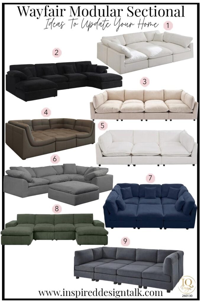 wayfair modular sectional collage