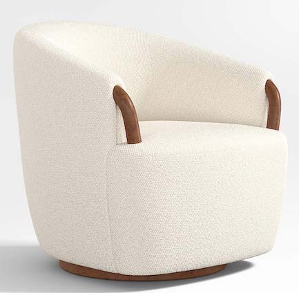 mixed material swivel chair
