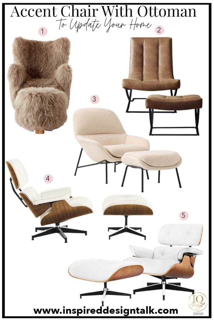accent chair with ottoman