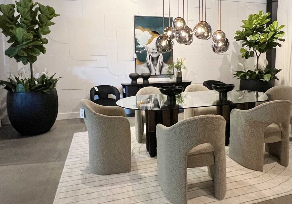 glass dining room table