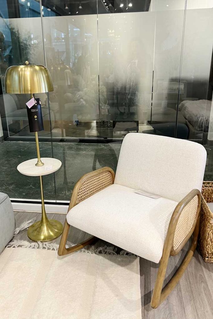 accent chair with floor table lamp