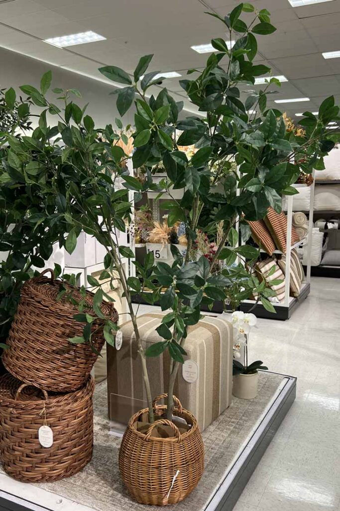 faux tree with basket studio mcGee target collection 2025