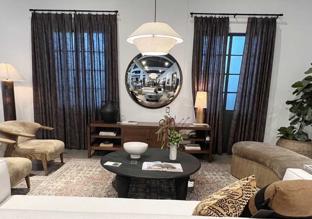 layered lighting brown living room