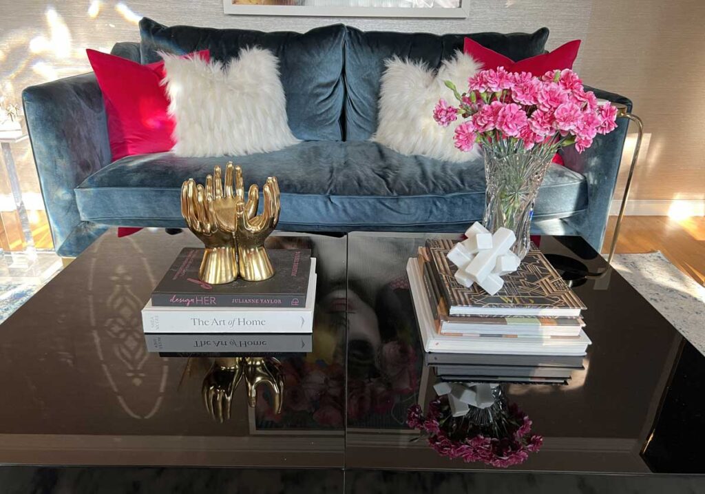 trader joe flowers black coffee table