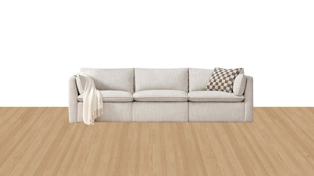 neutral living room modular sofa