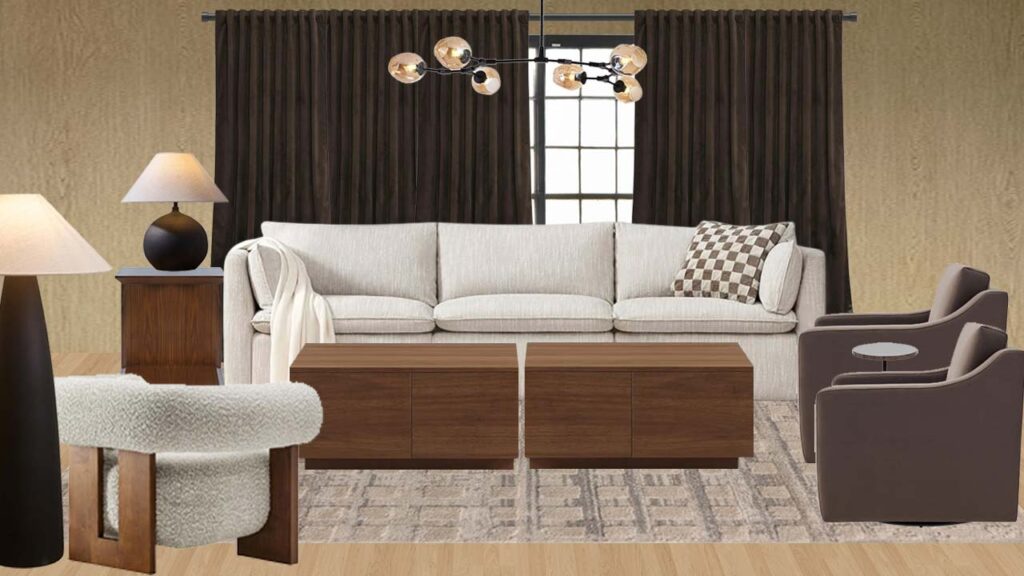 lighting in neutral living room
