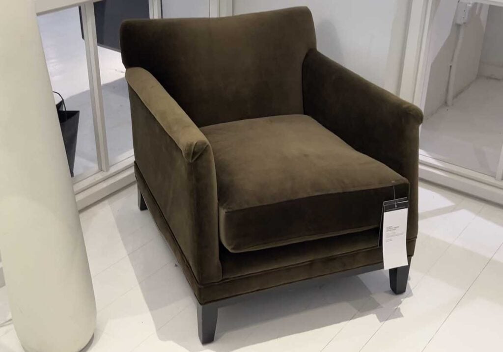 green velvet accent chair