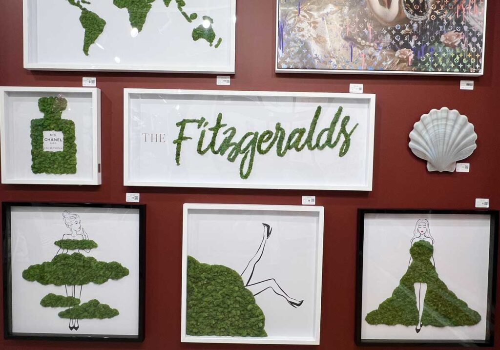 moss artwork in shadow box large wall decor ideas for living room
