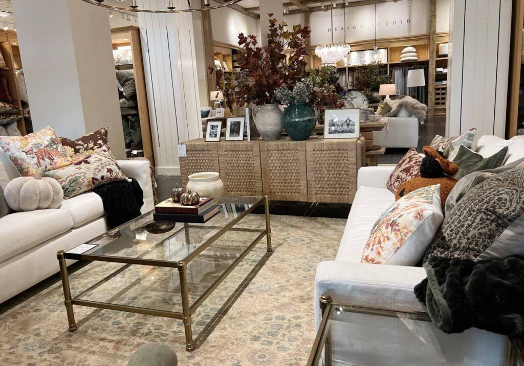 fall color palette ivory sofa pottery barn fall decor