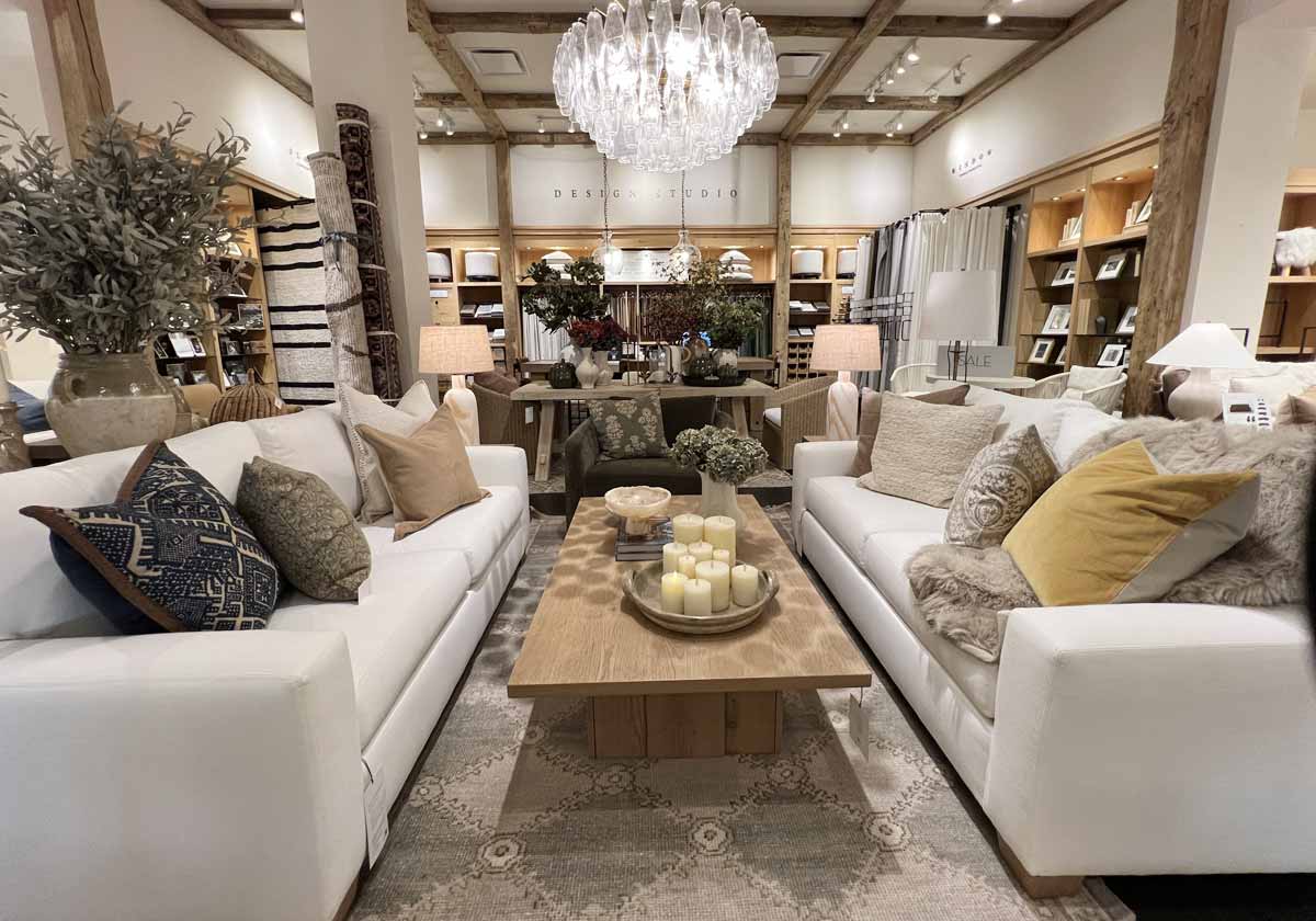 ivory sofa gold pillows