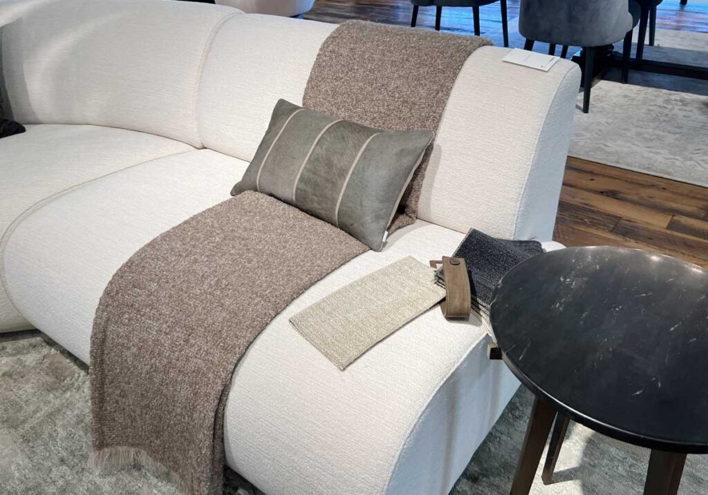 throw blanket over armless sectional