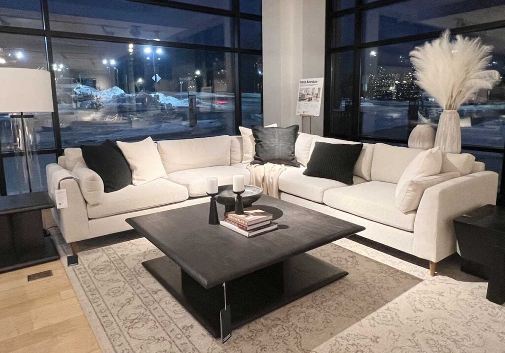 white sectional sofa living room ideas