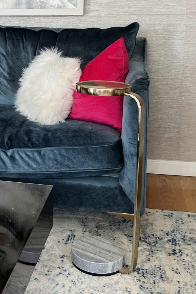 gold and marble drink table