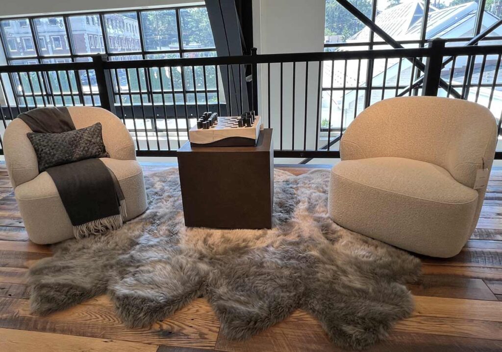 ivory chairs with chess set arhaus decorating ideas