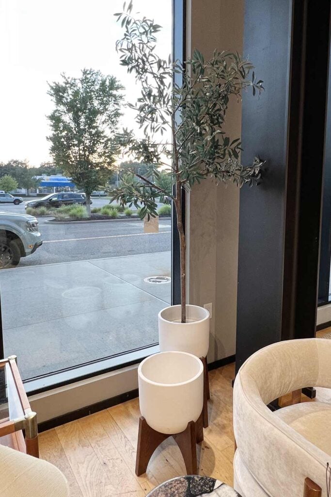 mixed material planter west elm decorating ideas