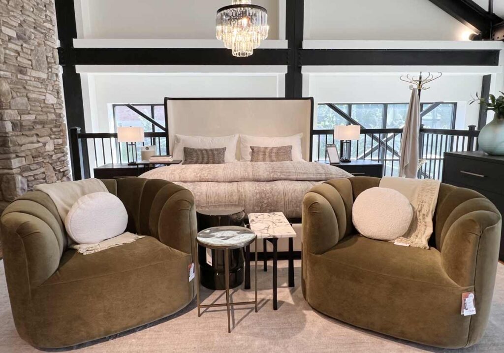 velvet swivel chair with upholstered bed arhaus decorating ideas