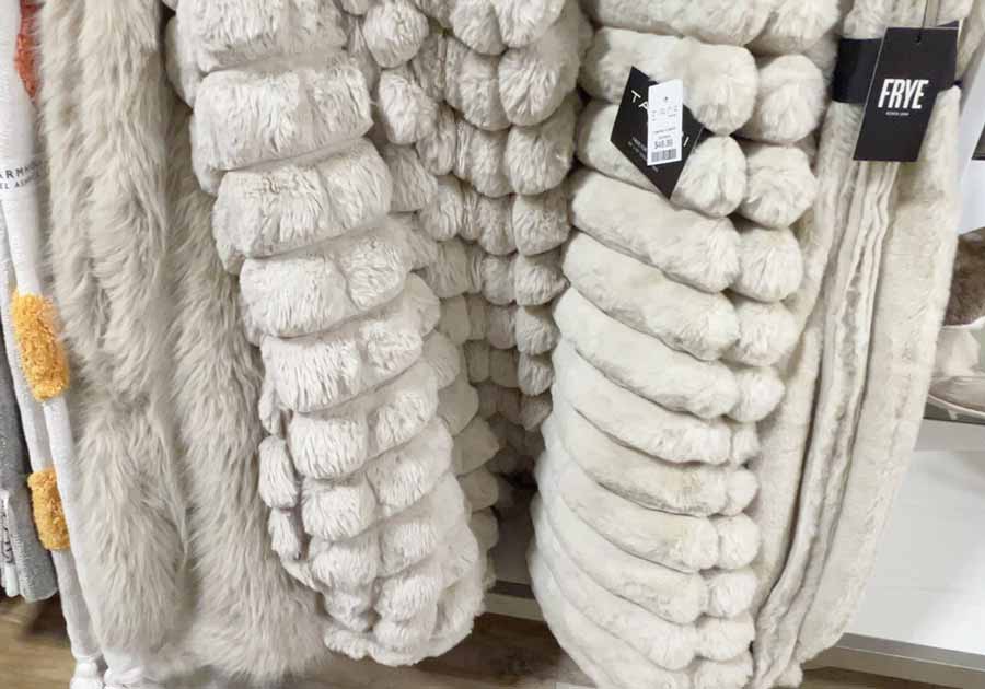 ruched fur blanket homegoods homegoods home decor