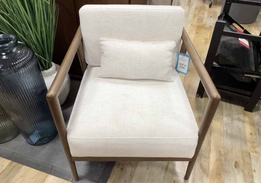 wood and upholstered accent chair homegoods home decor