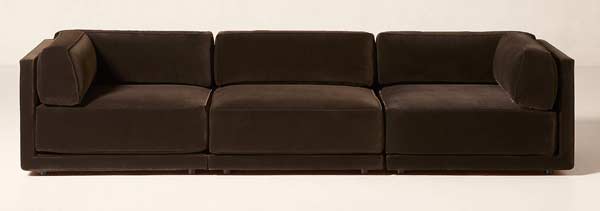 chocolate channel tufted brown sofa