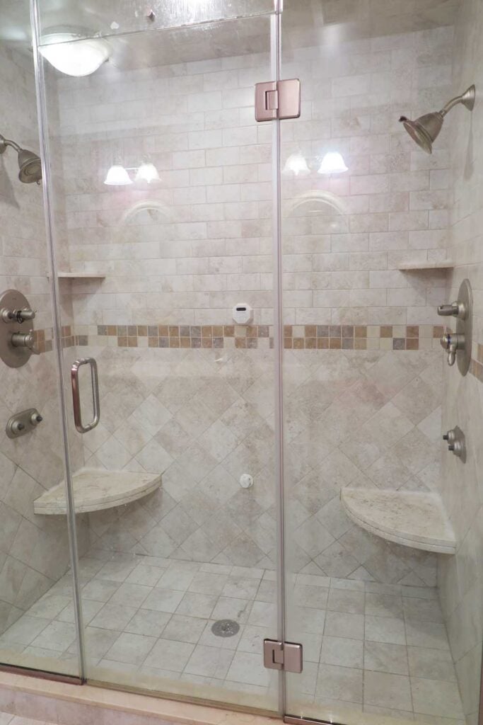 built in shower seats