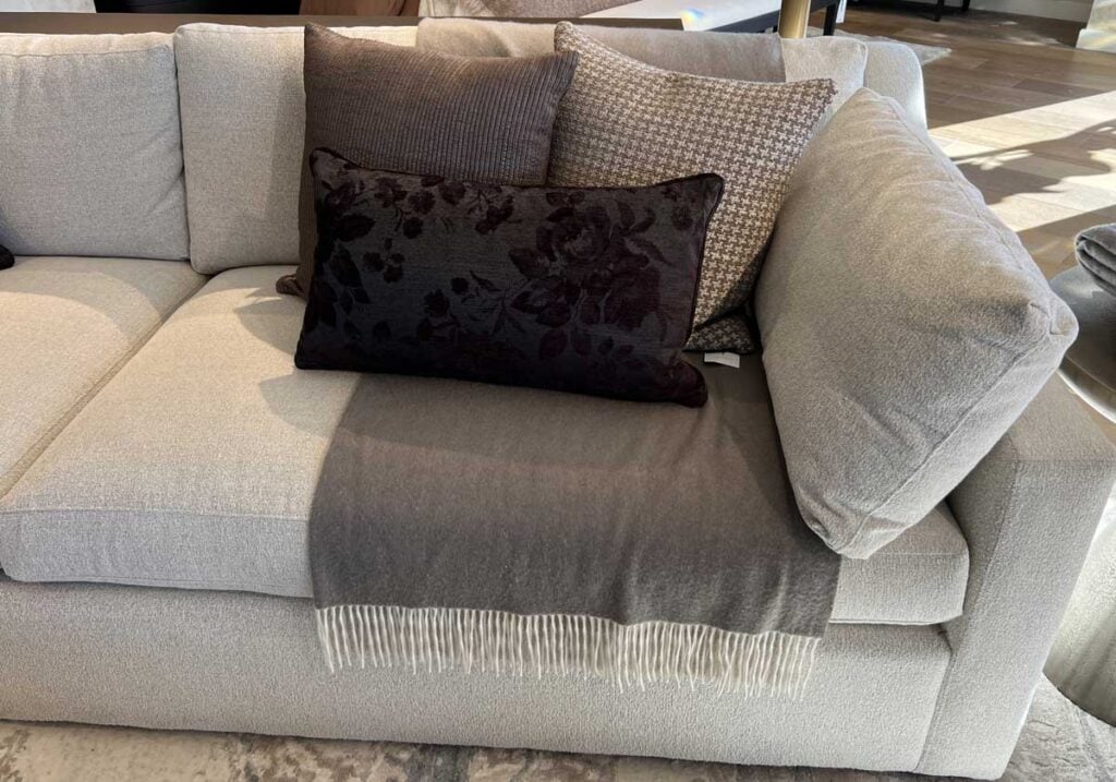 pillows layered texture
