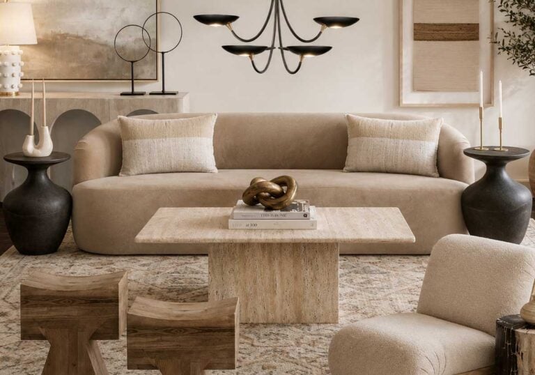 warm neutral living room ideas