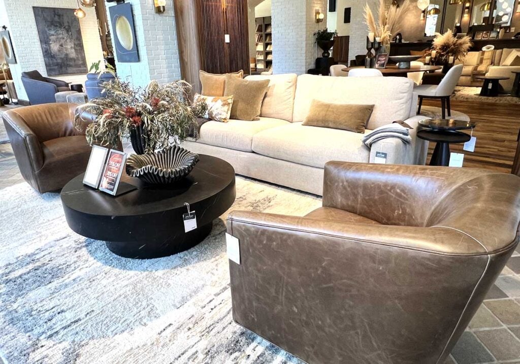 arhaus earthy living room