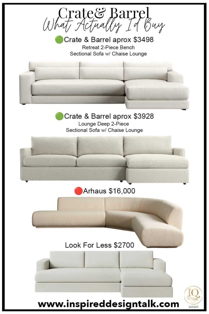 arhaus crate and barrel accent chairs