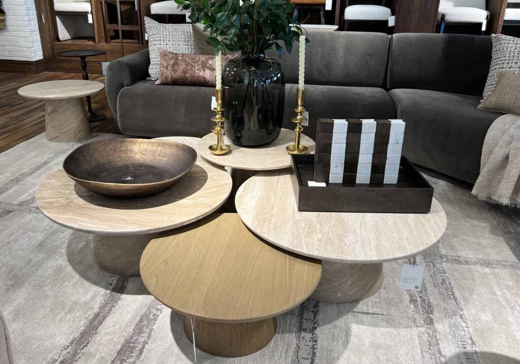 arhaus nesting coffe table