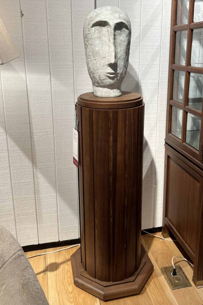 crate pedestal table